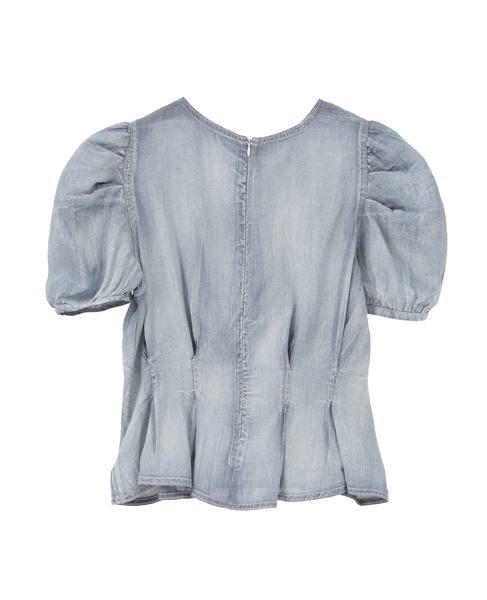 【A_/エース】シアーデニムパフブラウス 詳細画像 インディゴブルー 17