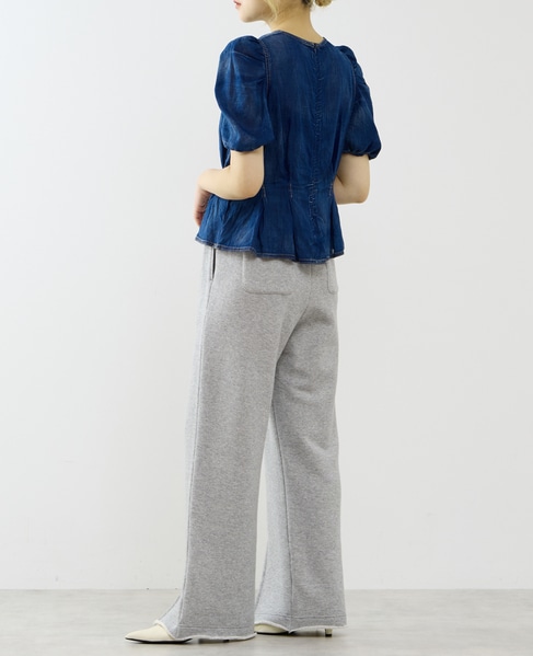 【A_/エース】シアーデニムパフブラウス 詳細画像 インディゴブルー 9
