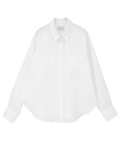 リネンビッグシルエット2WAYリネンシャツ 詳細画像 ホワイト 1