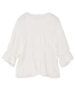 オーガニックコットンシャーリングブラウス