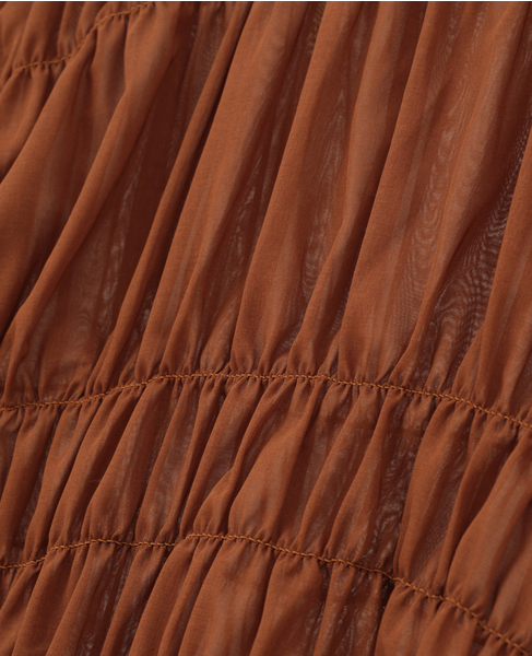 オーガニックコットンシャーリングブラウス 詳細画像 ブラウン 6