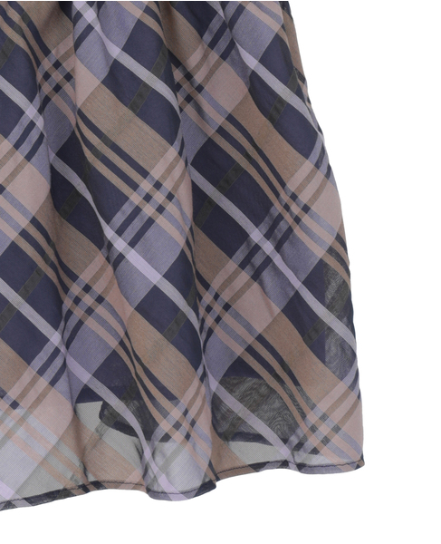 【A_/エース】シアーチェックキャミソール 詳細画像 パープル系その他 5