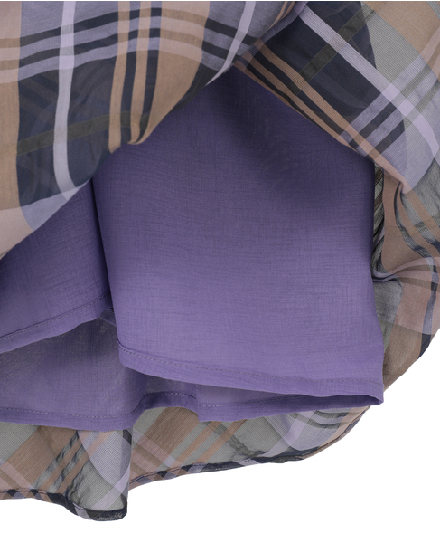 【A_/エース】シアーチェックキャミソール 詳細画像 パープル系その他 6