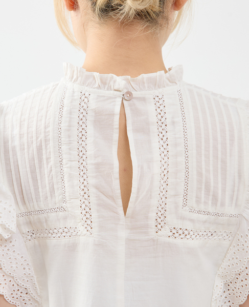 スカラ刺繍フリルブラウス 詳細画像 ホワイト 12