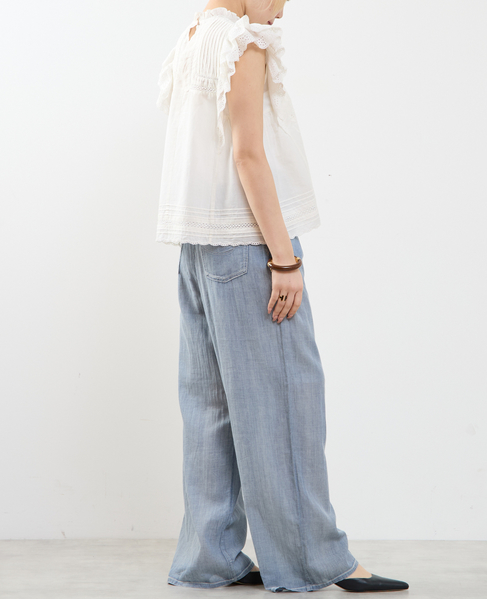 スカラ刺繍フリルブラウス 詳細画像 ホワイト 7