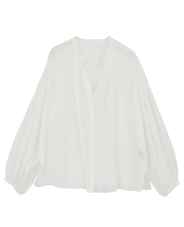 コットンシルク ギャザーブラウス