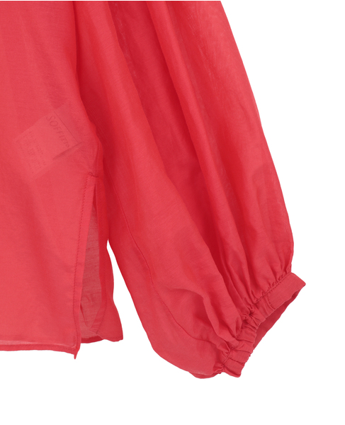 コットンシルク ギャザーブラウス 詳細画像 レッド 4