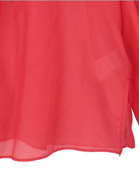 コットンシルク ギャザーブラウス 詳細画像 レッド 5