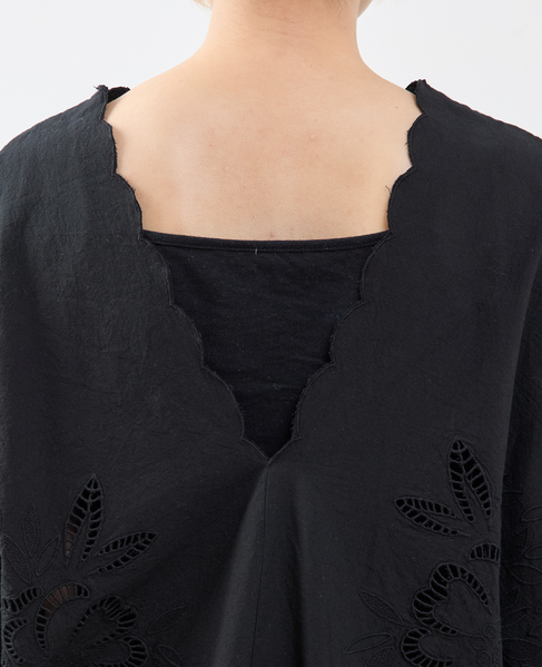 【A_ /エース】インドコットンットワーク刺繍カフタンチュニック 詳細画像 ブラック 10