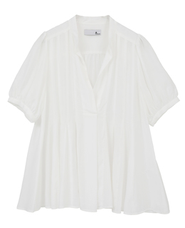 【A_ /エース】シアータックチュニックブラウス