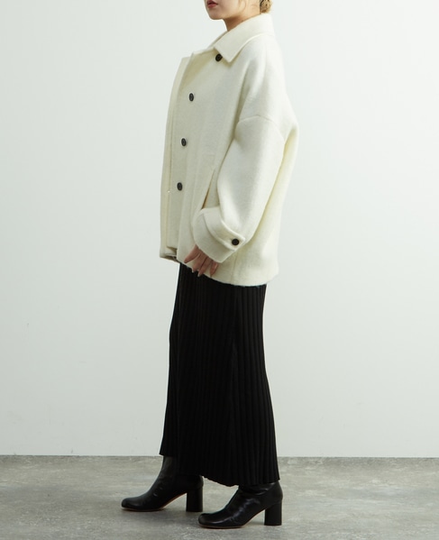 モヘヤ混コクーンシャギーコート 詳細画像 オフホワイト 5