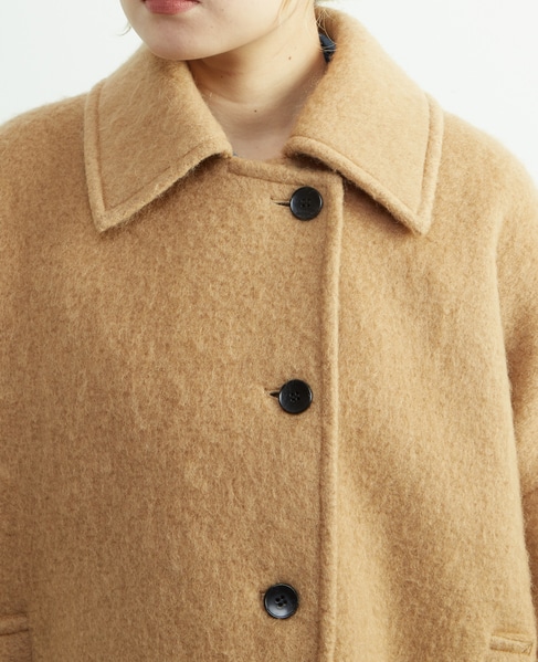 モヘヤ混コクーンシャギーコート 詳細画像 キャメル 11