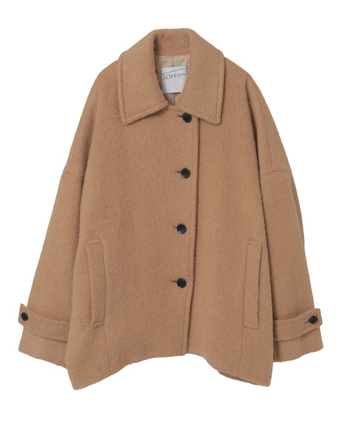 モヘヤ混コクーンシャギーコート 詳細画像 キャメル 15