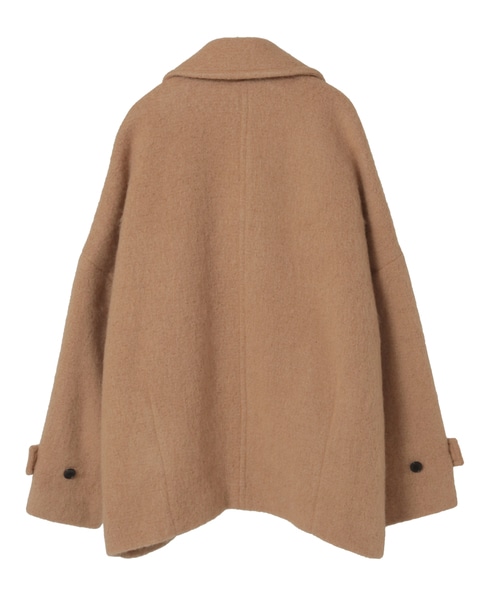モヘヤ混コクーンシャギーコート 詳細画像 キャメル 16