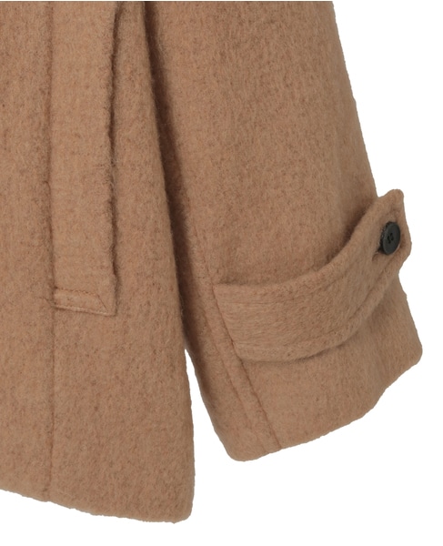 モヘヤ混コクーンシャギーコート 詳細画像 キャメル 18