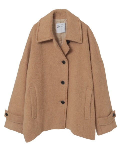 モヘヤ混コクーンシャギーコート 詳細画像 キャメル 21