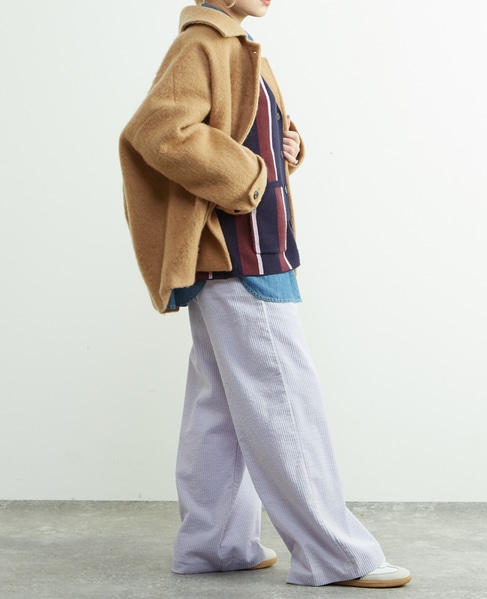 モヘヤ混コクーンシャギーコート 詳細画像 キャメル 5