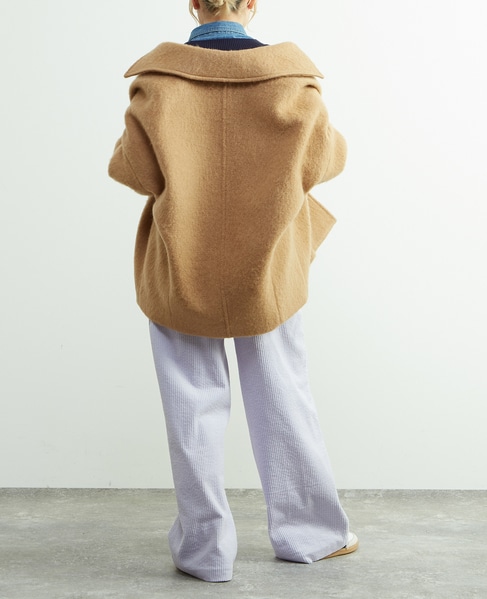 モヘヤ混コクーンシャギーコート 詳細画像 キャメル 8