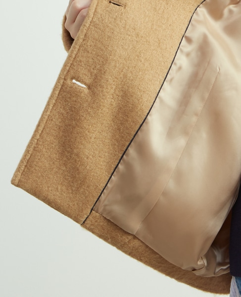 モヘヤ混コクーンシャギーコート 詳細画像 キャメル 9