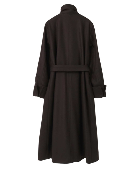 【定番】圧縮メルトンスタンドカラーコート 詳細画像 ダークブラウン 20