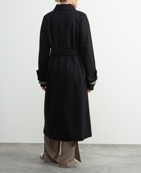 【定番】圧縮メルトンスタンドカラーコート 詳細画像 ブラック 11