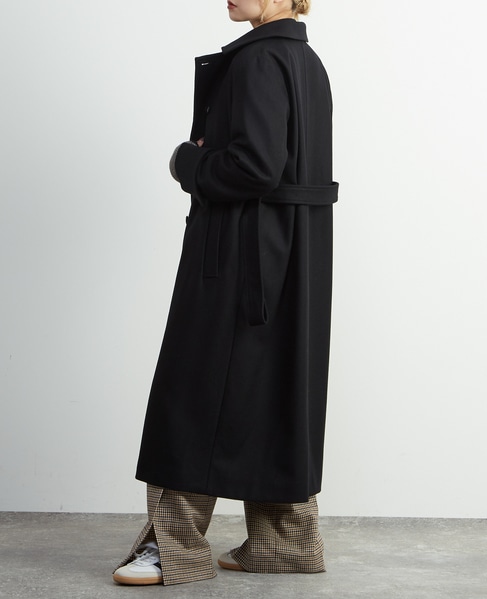 【定番】圧縮メルトンスタンドカラーコート 詳細画像 ブラック 7