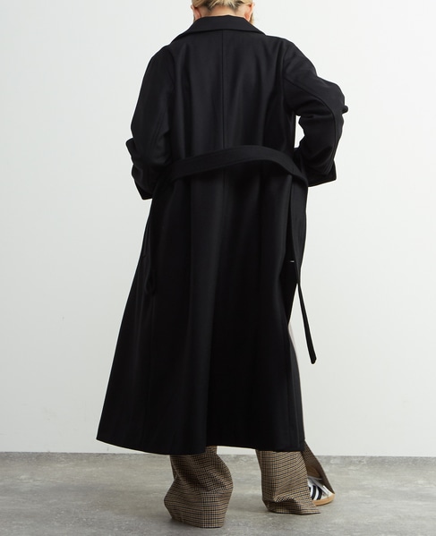 【定番】圧縮メルトンスタンドカラーコート 詳細画像 ブラック 8