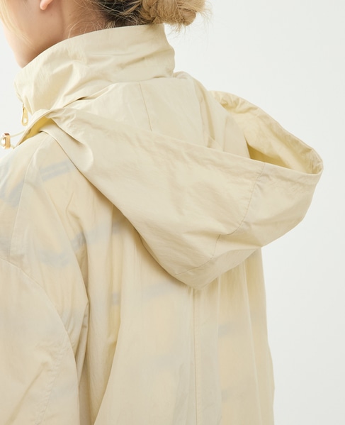 ナイロンフード付コート（フード収納可） 詳細画像 アイボリー 11