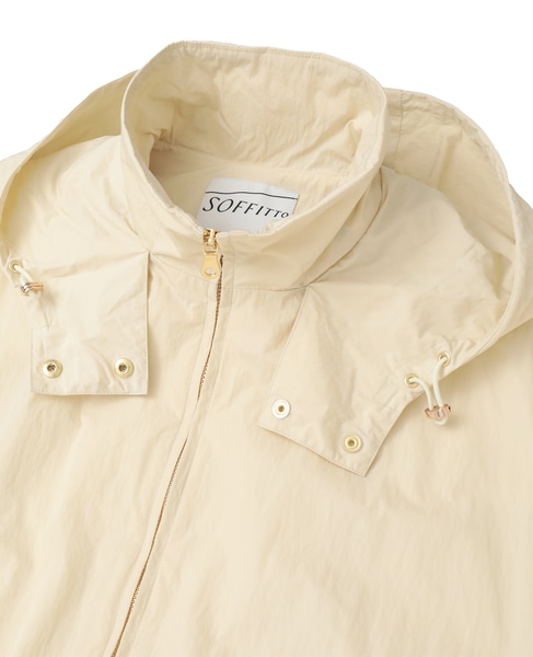 ナイロンフード付コート（フード収納可） 詳細画像 アイボリー 27