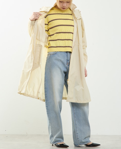 ナイロンフード付コート（フード収納可） 詳細画像 アイボリー 6