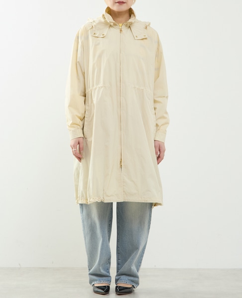 ナイロンフード付コート（フード収納可） 詳細画像 アイボリー 7