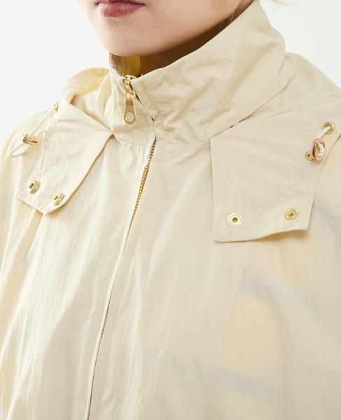 ナイロンフード付コート（フード収納可） 詳細画像 アイボリー 8