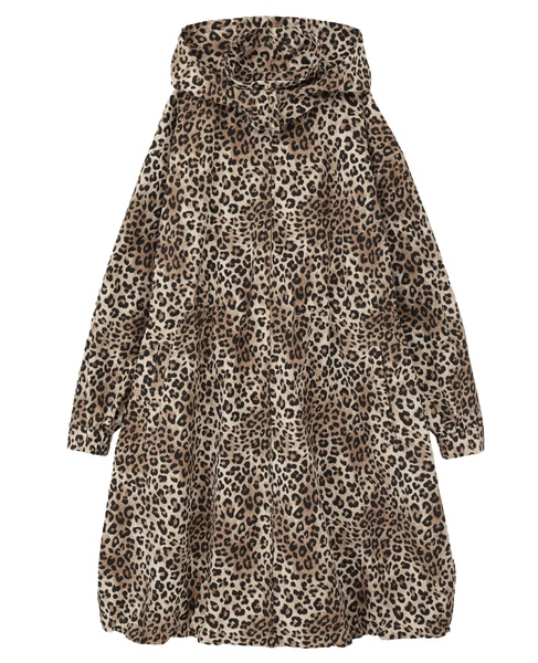 レオパード柄フード付コート（フード収納可） 詳細画像 レオパード 19