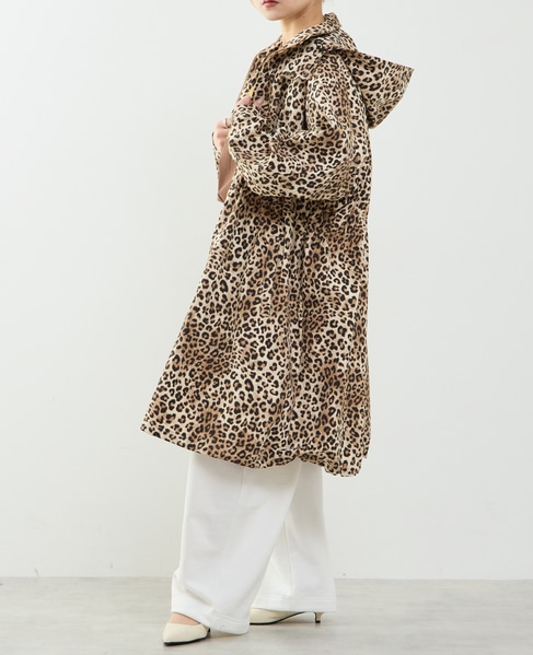 レオパード柄フード付コート（フード収納可） 詳細画像 レオパード 2