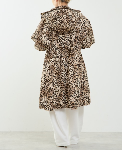 レオパード柄フード付コート（フード収納可） 詳細画像 レオパード 4