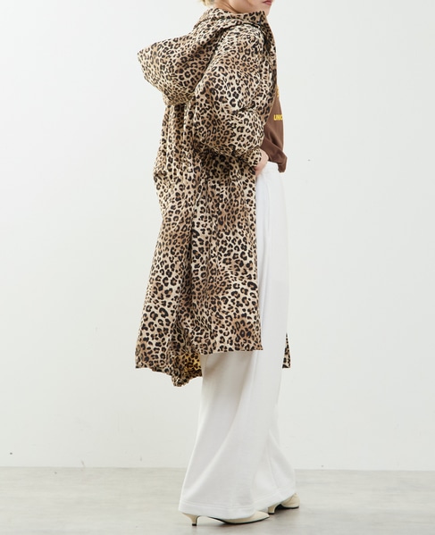 レオパード柄フード付コート（フード収納可） 詳細画像 レオパード 5