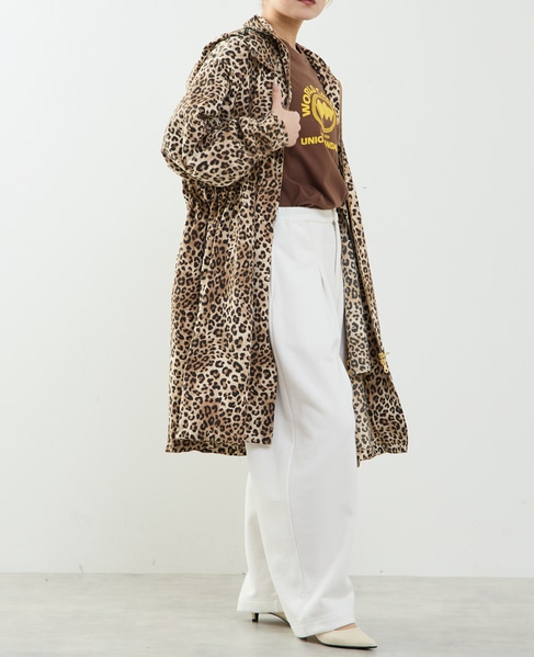 レオパード柄フード付コート（フード収納可） 詳細画像 レオパード 6