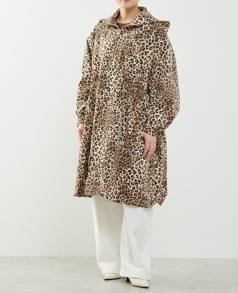 レオパード柄フード付コート（フード収納可） 詳細画像 レオパード 7