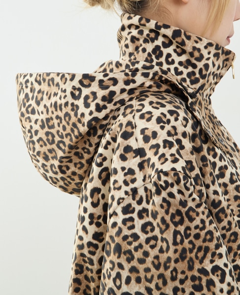 レオパード柄フード付コート（フード収納可） 詳細画像 レオパード 8