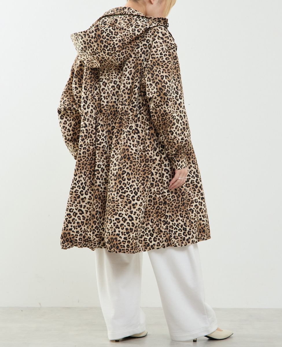 レオパード柄フード付コート（フード収納可）｜SOFFITTO（ソフィット