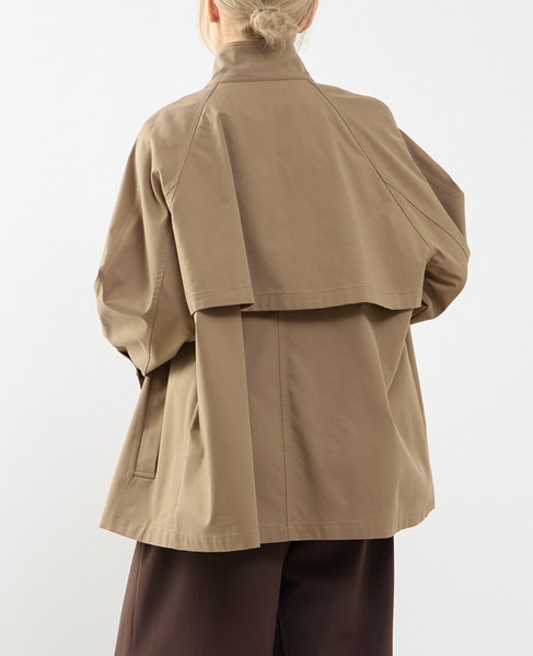 Aラインスタンドコート 詳細画像 ダークベージュ 3