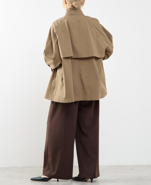 Aラインスタンドコート 詳細画像 ダークベージュ 6