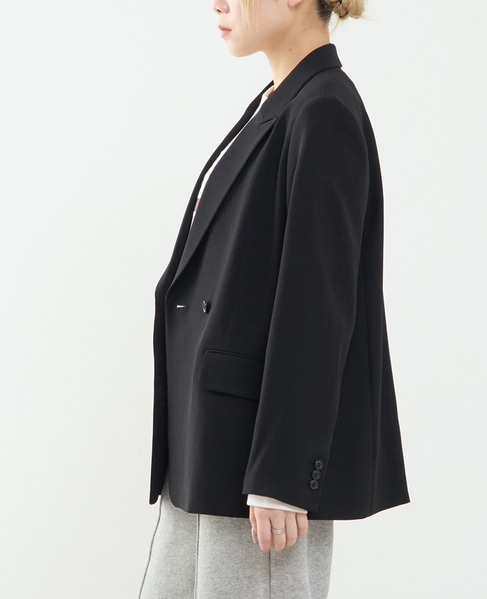 ピークドラペルジャケット 詳細画像 ブラック 2