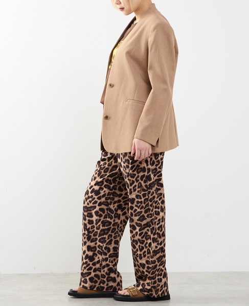 【A_/エース】リネン混ノーカラージャケット 詳細画像 キャメル 6