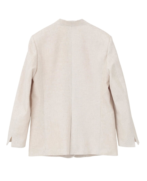 【A_/エース】リネン混ノーカラージャケット 詳細画像 ベージュ 15
