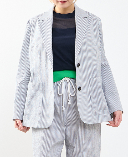 【A_/エース】サッカー ストライプジャケット 詳細画像 ネイビーストライプ 1