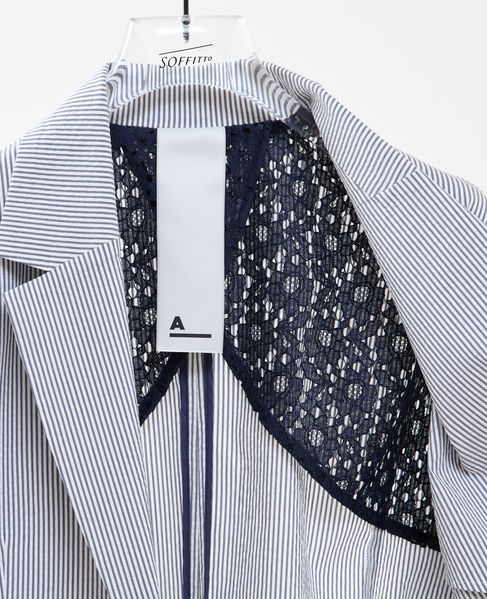 【A_/エース】サッカー ストライプジャケット 詳細画像 ネイビーストライプ 10