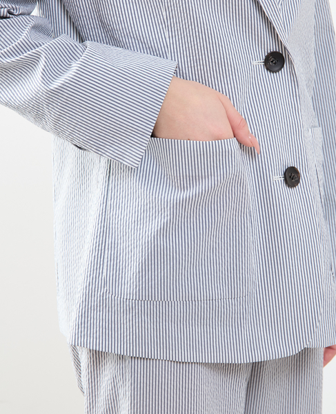 【A_/エース】サッカー ストライプジャケット 詳細画像 ネイビーストライプ 13