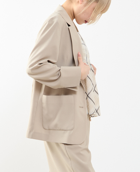 【A_/エース】サッカー ストライプジャケット 詳細画像 ベージュ 2