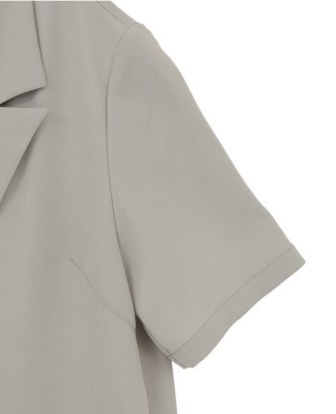 ドライタッチ半袖サマージャケット 詳細画像 グレイッシュベージュ 4